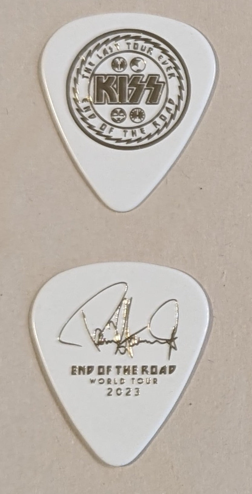 KISS 2023 End of the Road Tour LAST TOUR EVER Gold Foil Guitar Picks