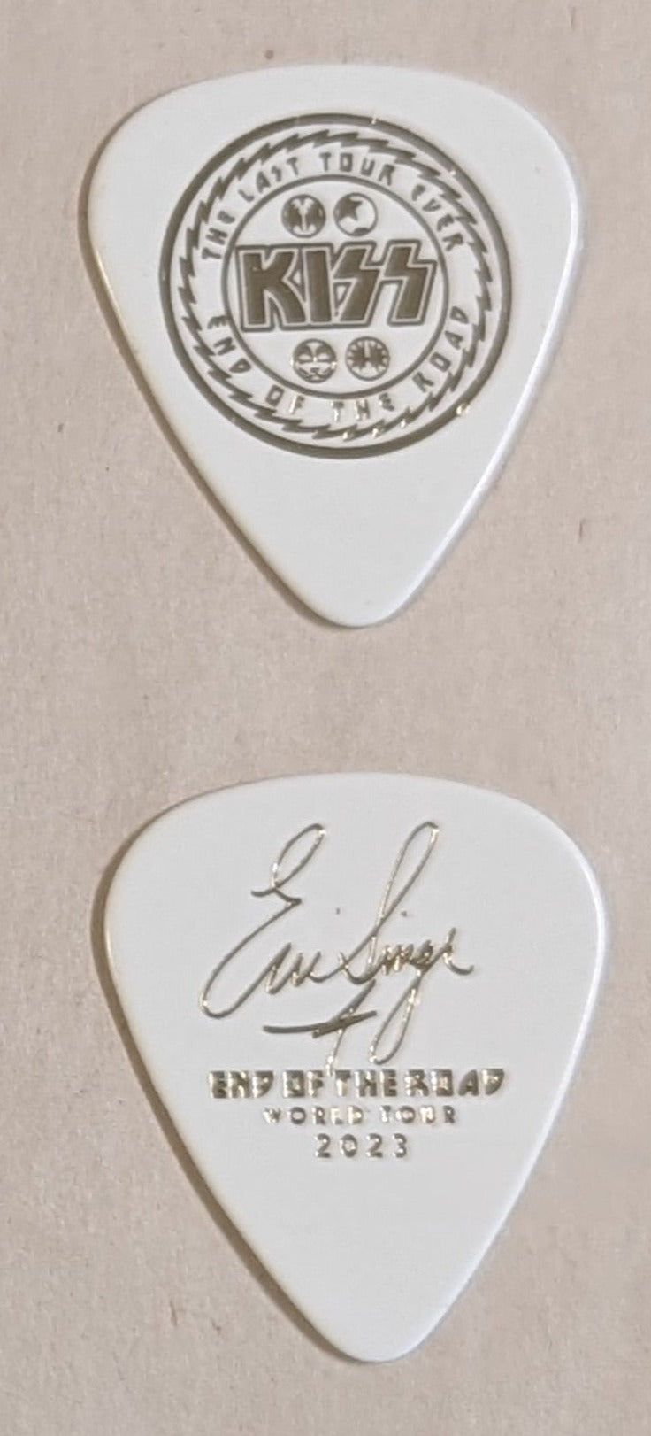 KISS 2023 End of the Road Tour LAST TOUR EVER Gold Foil Guitar Picks