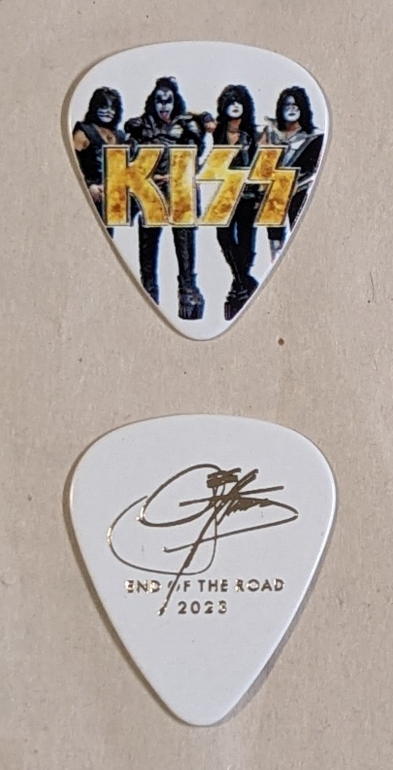 KISS 2023 End of the Road Tour GOLD LOGO PORTRAIT Guitar Picks
