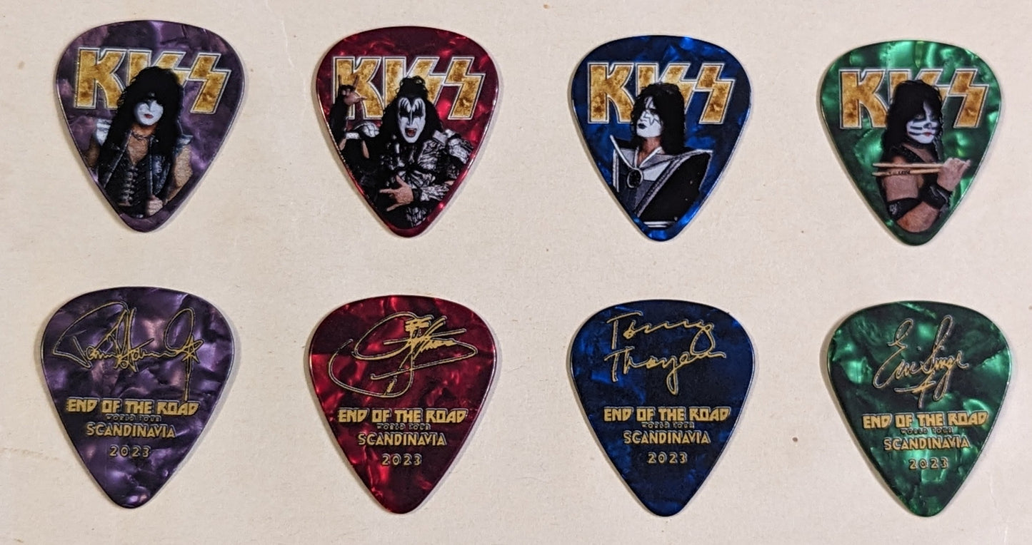 KISS 2023 End of the Road Tour SCANDANAVIA Guitar Picks