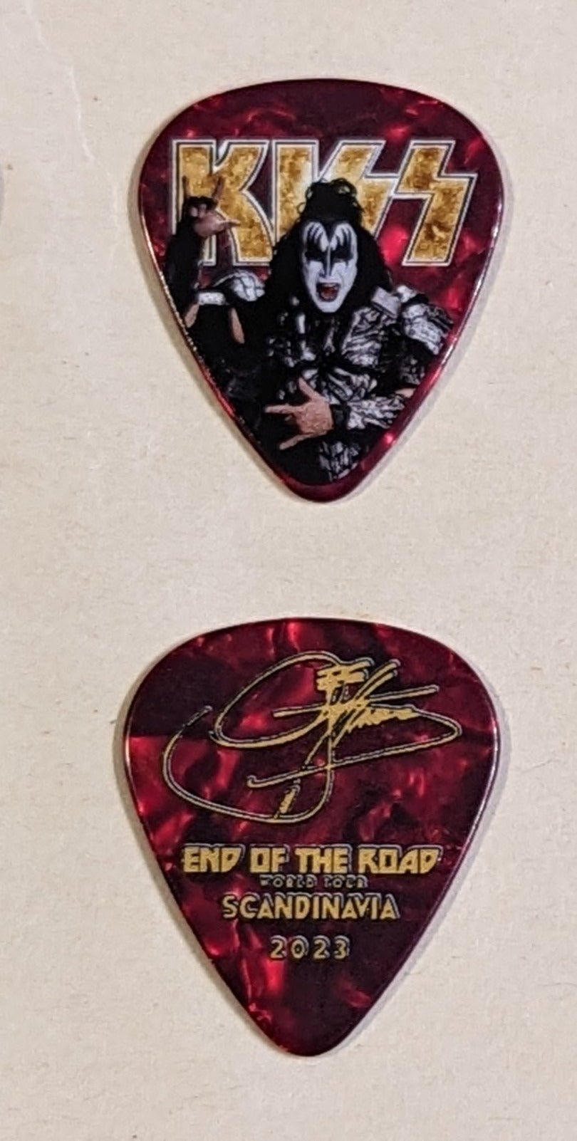KISS 2023 End of the Road Tour SCANDANAVIA Guitar Picks