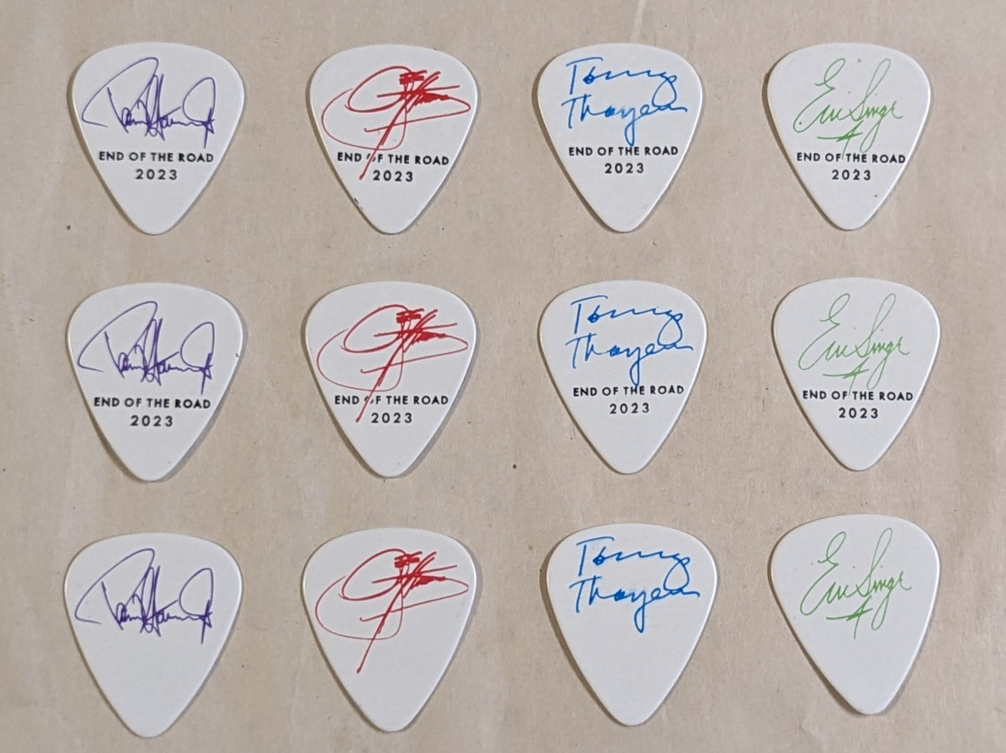 KISS 2023 End of the Road Tour SET OF 12 Guitar Picks