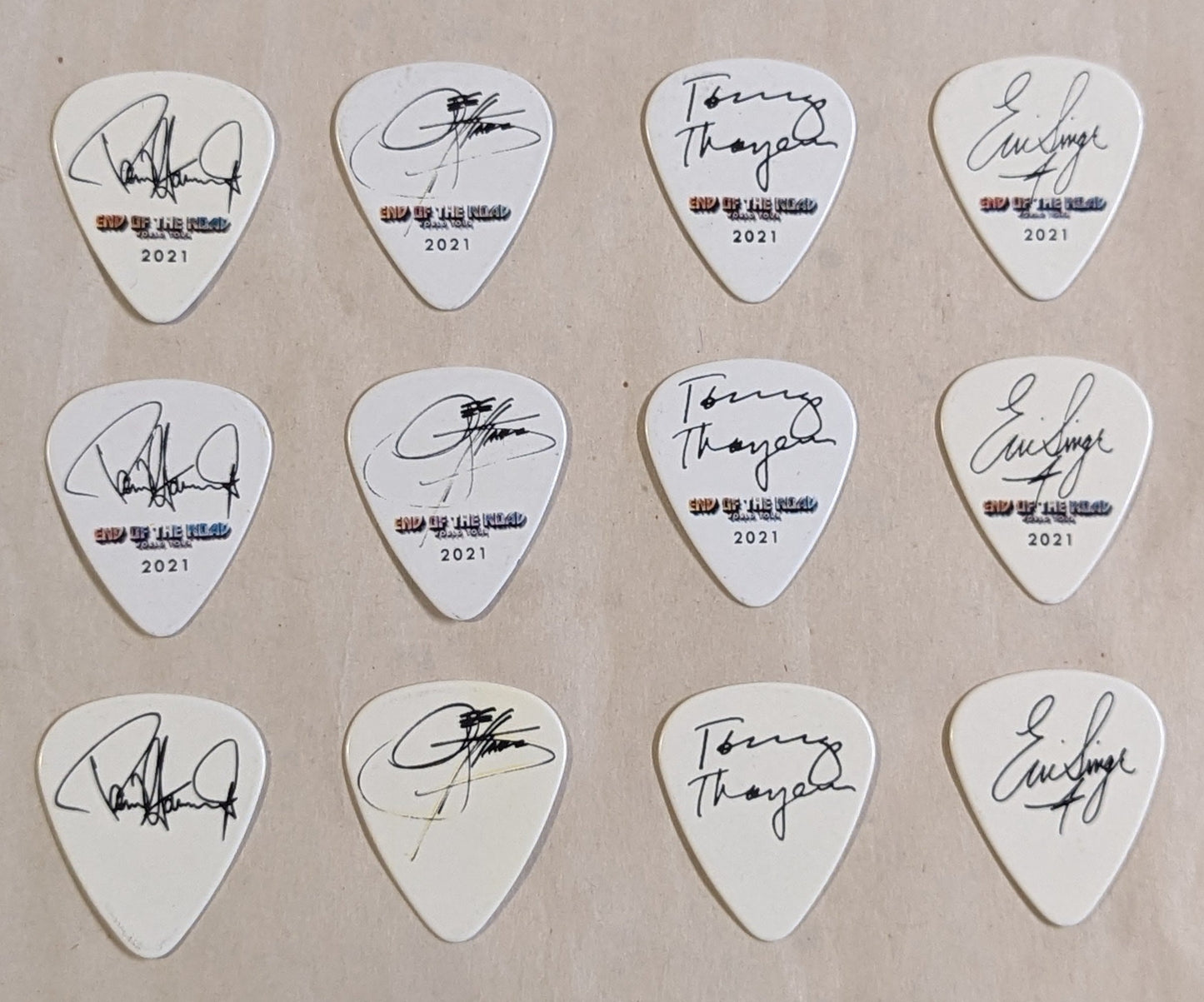 KISS 2021 End of the Road Tour Set of 12 Guitar Picks Black Friday 2023