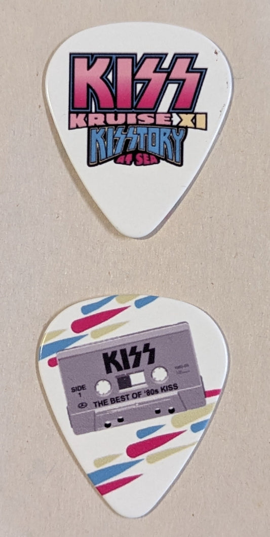 KISS Kruise XI 80s Theme Night Guitar Pick White variant