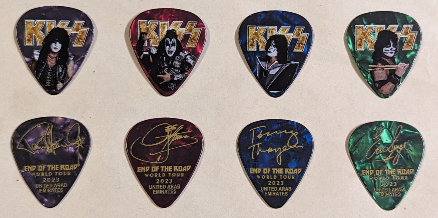 KISS 2023 End of the Road Tour DUBAI UAE Guitar Picks
