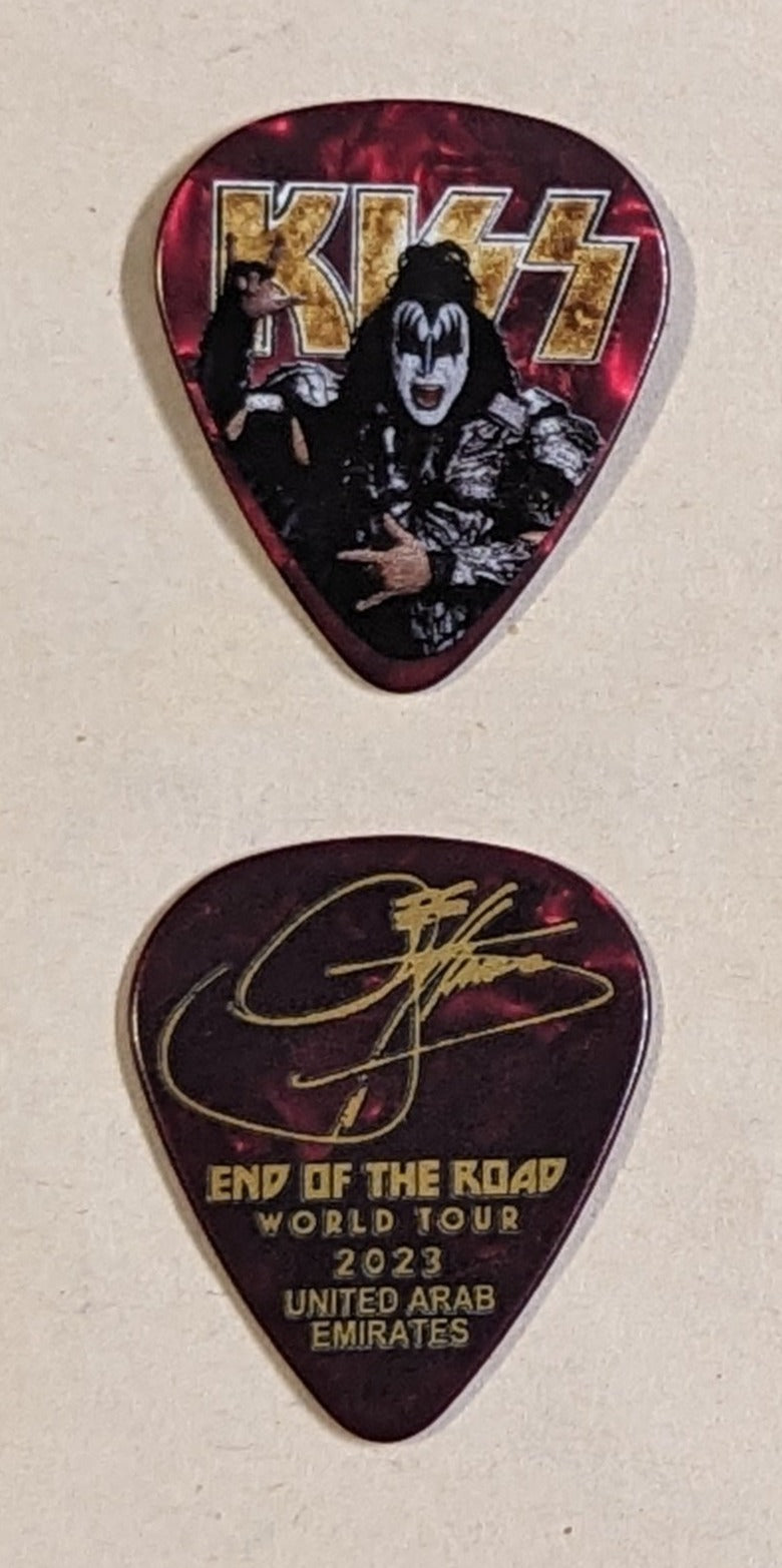 KISS 2023 End of the Road Tour DUBAI UAE Guitar Picks