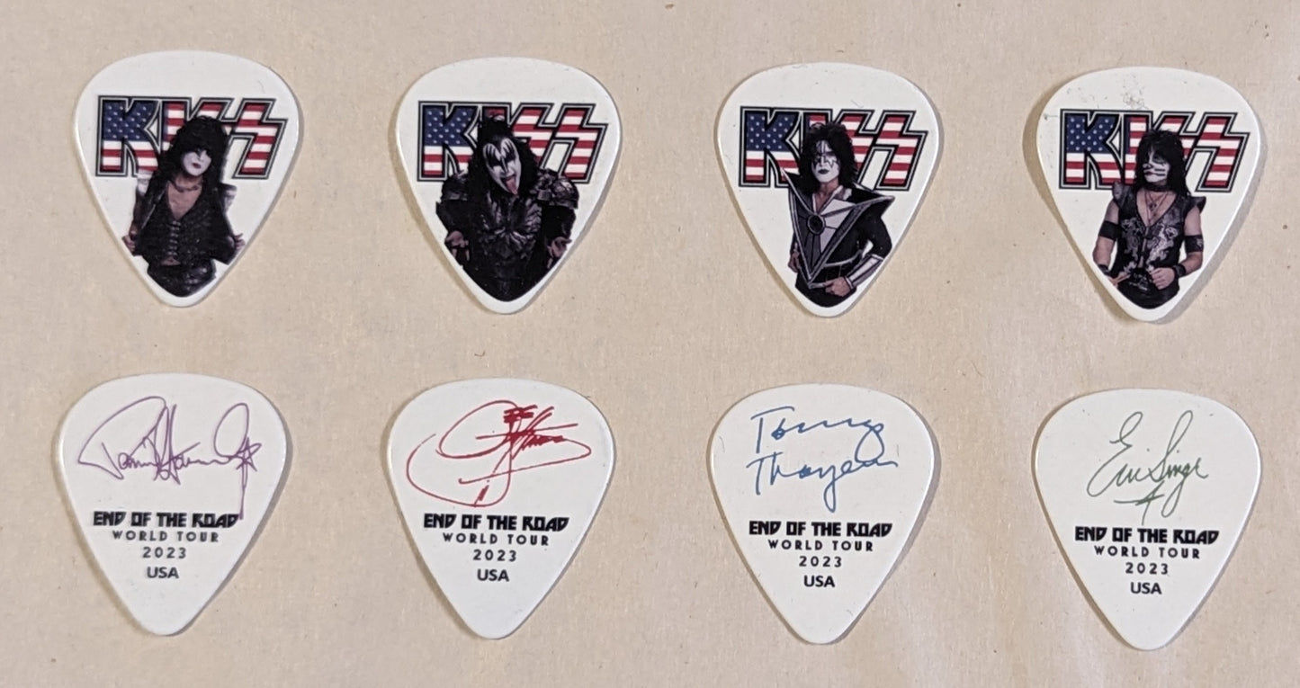 KISS 2023 End of the Road USA Flag Guitar Picks