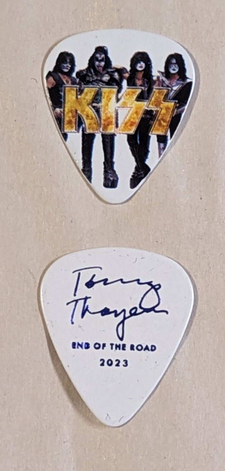 KISS 2023 End of the Road Tour GOLD LOGO COLORED SIGNATURES PORTRAIT Guitar Picks