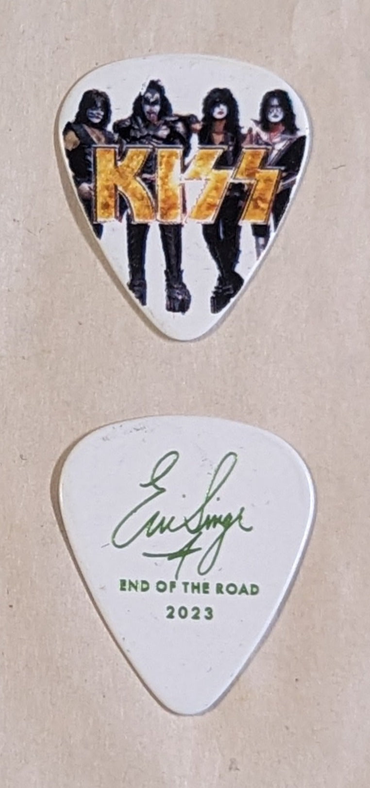 KISS 2023 End of the Road Tour GOLD LOGO COLORED SIGNATURES PORTRAIT Guitar Picks