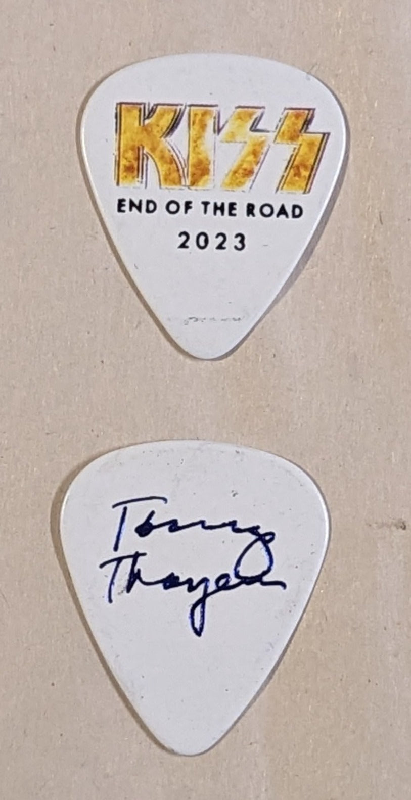 KISS 2023 End of the Road Tour GOLD LOGO COLORED SIGNATURES Guitar Picks