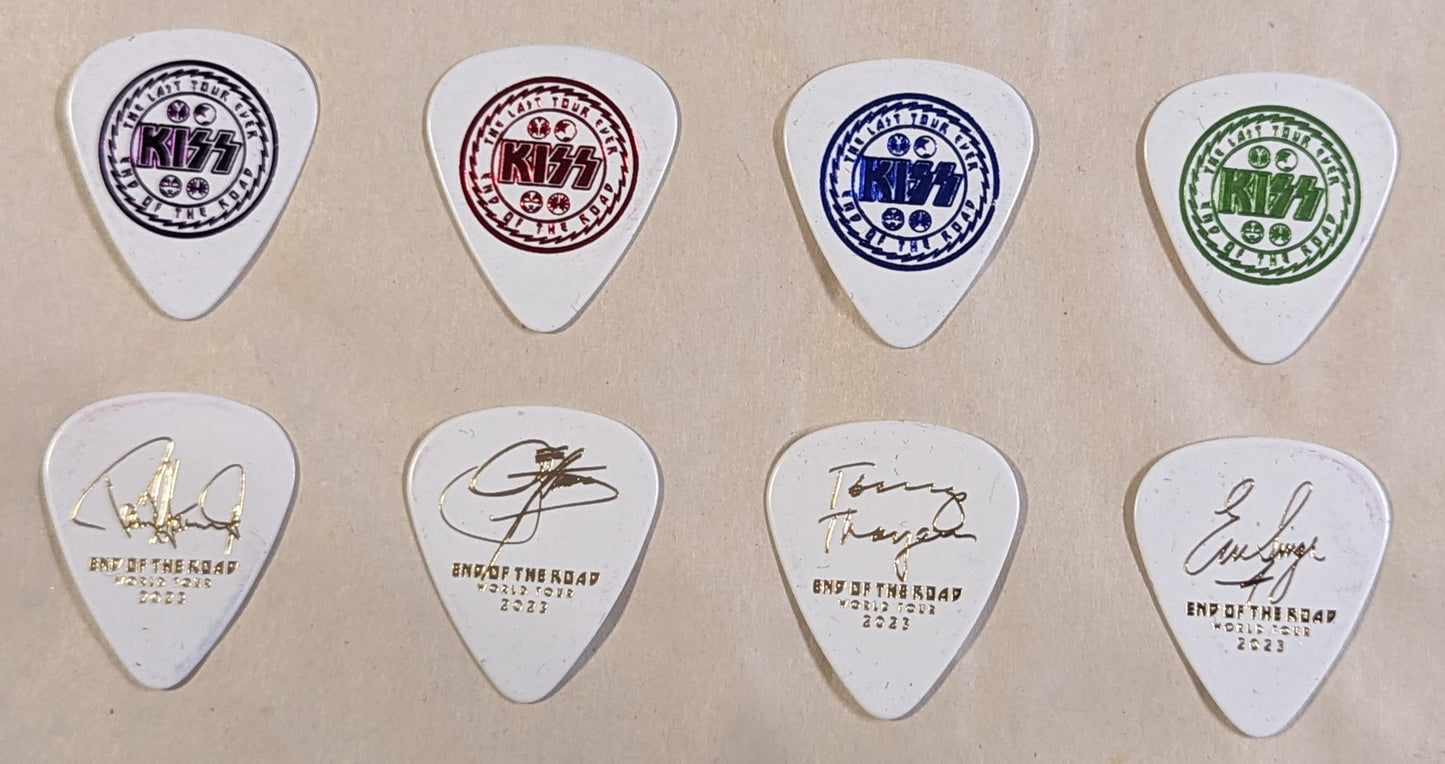 KISS 2023 End of the Road Tour LAST TOUR EVER Colored Foil Guitar Picks