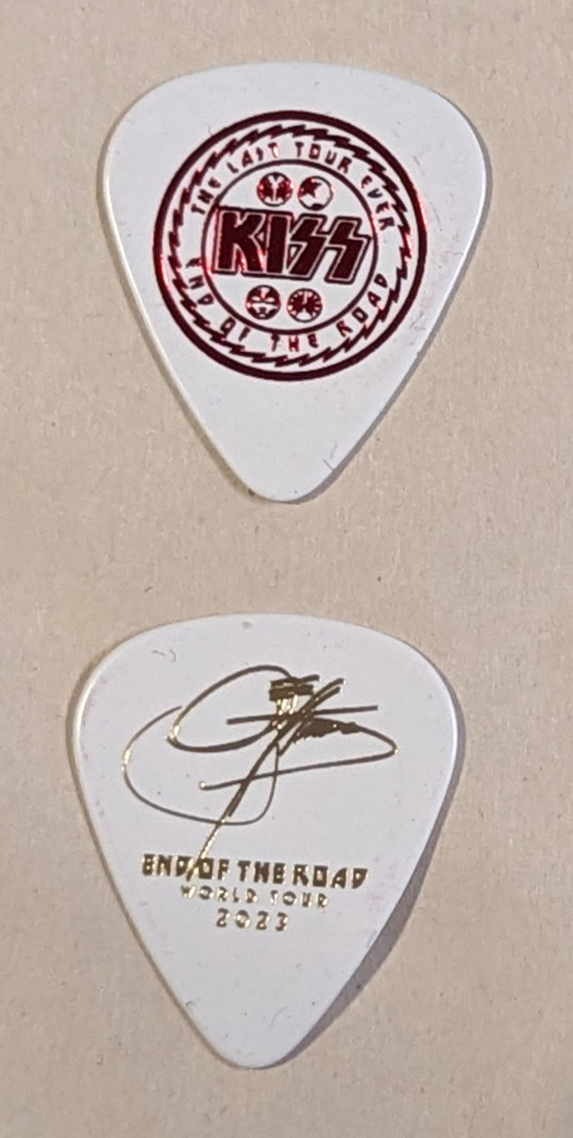 KISS 2023 End of the Road Tour LAST TOUR EVER Colored Foil Guitar Picks