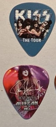 KISS 2012 The Tour ALLEGHAN 9-11-12 City Guitar Picks