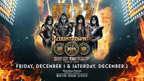 KISS 2023 MADISON SQUARE GARDEN 50th Anniversary Icon White Marble w Gold Print Guitar Picks