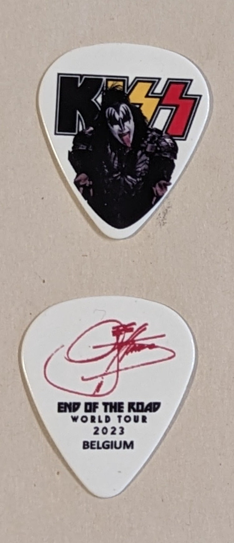 KISS 2023 End of the Road BELGIUM Flag Guitar Picks