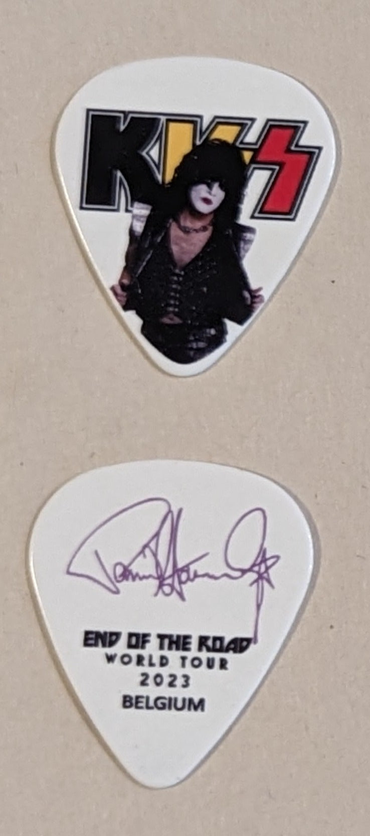 KISS 2023 End of the Road BELGIUM Flag Guitar Picks