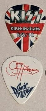 KISS BIRMINGHAM ENGLAND 5/5/2010 Sonic Boom Over Europe City Guitar Picks