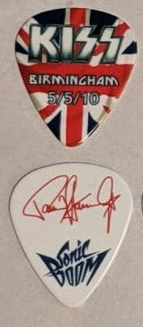 KISS BIRMINGHAM ENGLAND 5/5/2010 Sonic Boom Over Europe City Guitar Picks