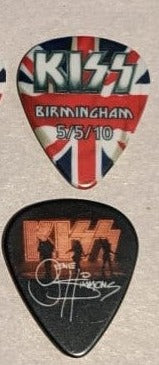 KISS BIRMINGHAM ENGLAND 5/5/2010 Sonic Boom Over Europe City Guitar Picks