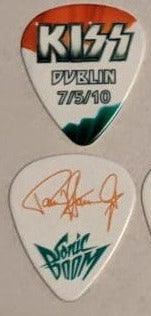 KISS DUBLIN IRELAND 7/5/2010 Sonic Boom Over Europe City Guitar Picks