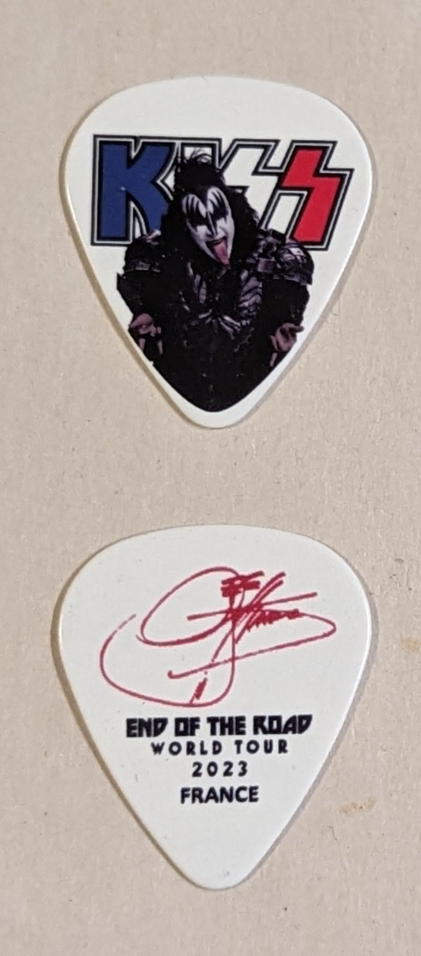 KISS 2023 End of the Road FRANCE Flag Guitar Picks