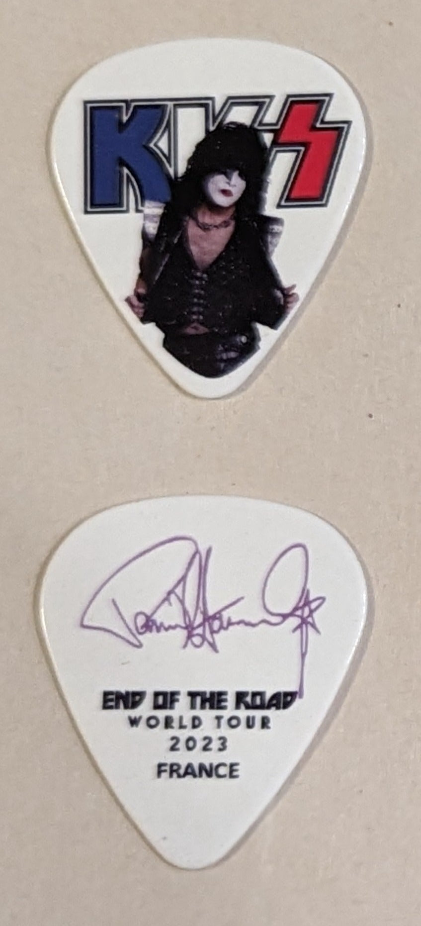 KISS 2023 End of the Road FRANCE Flag Guitar Picks