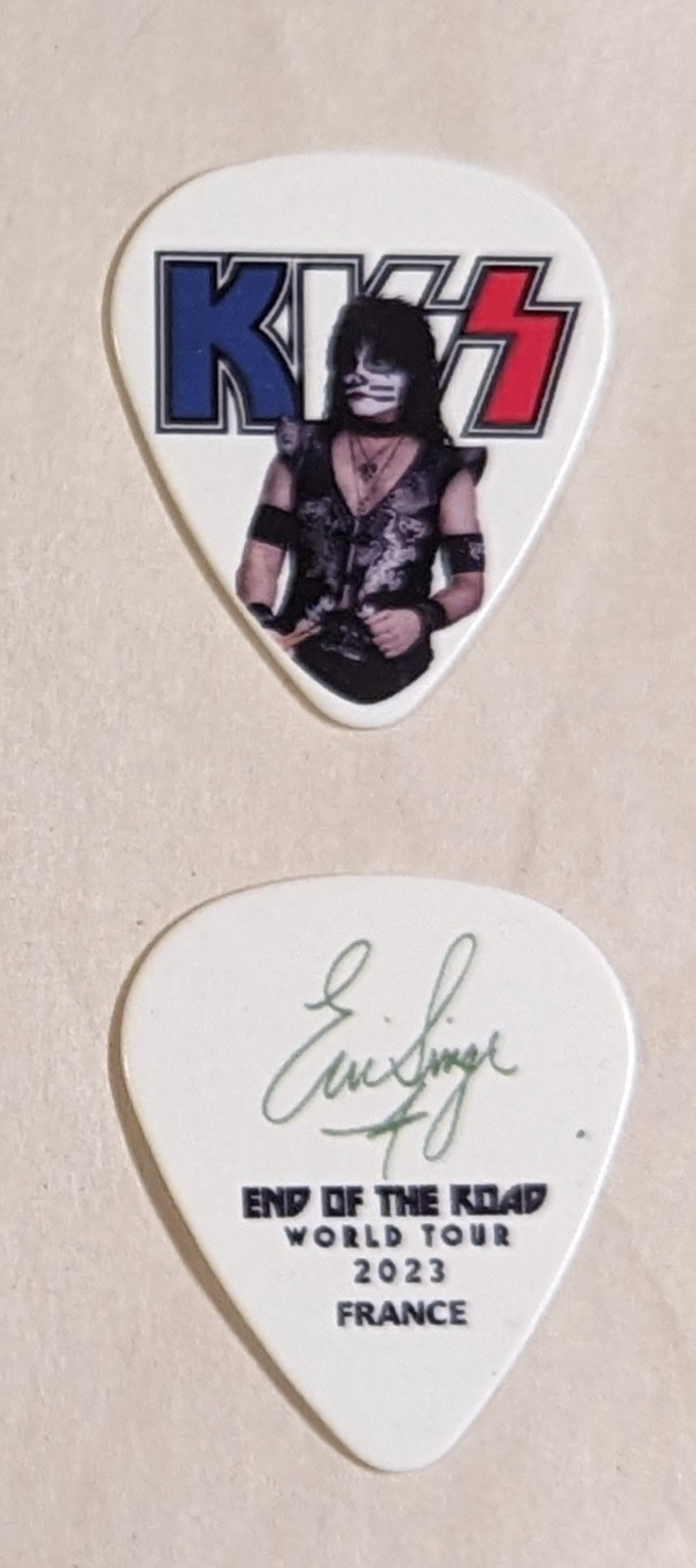 KISS 2023 End of the Road FRANCE Flag Guitar Picks