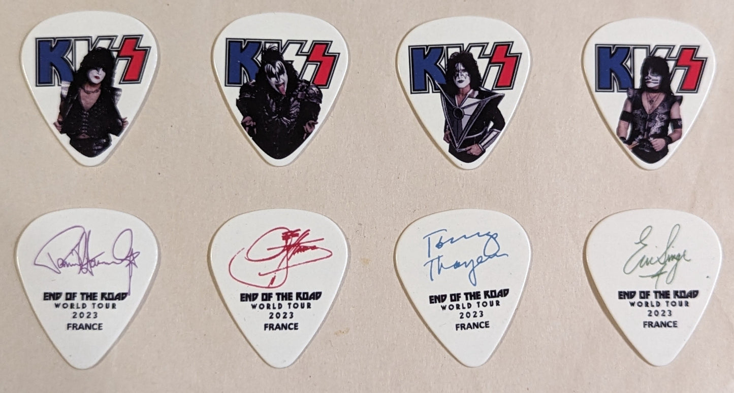 KISS 2023 End of the Road FRANCE Flag Guitar Picks