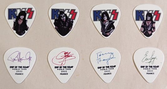 KISS 2023 End of the Road FRANCE Flag Guitar Picks