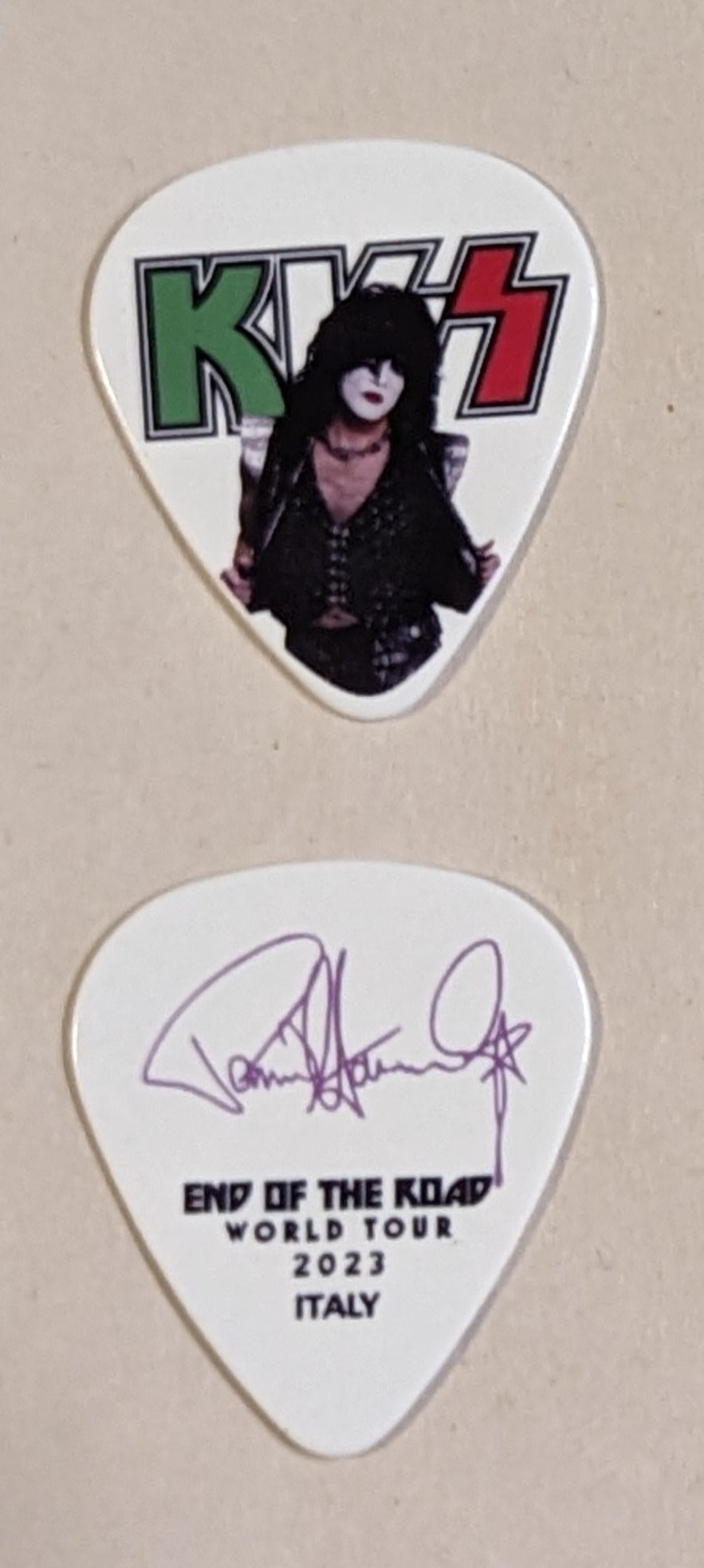 KISS 2023 End of the Road ITALY Flag Guitar Picks
