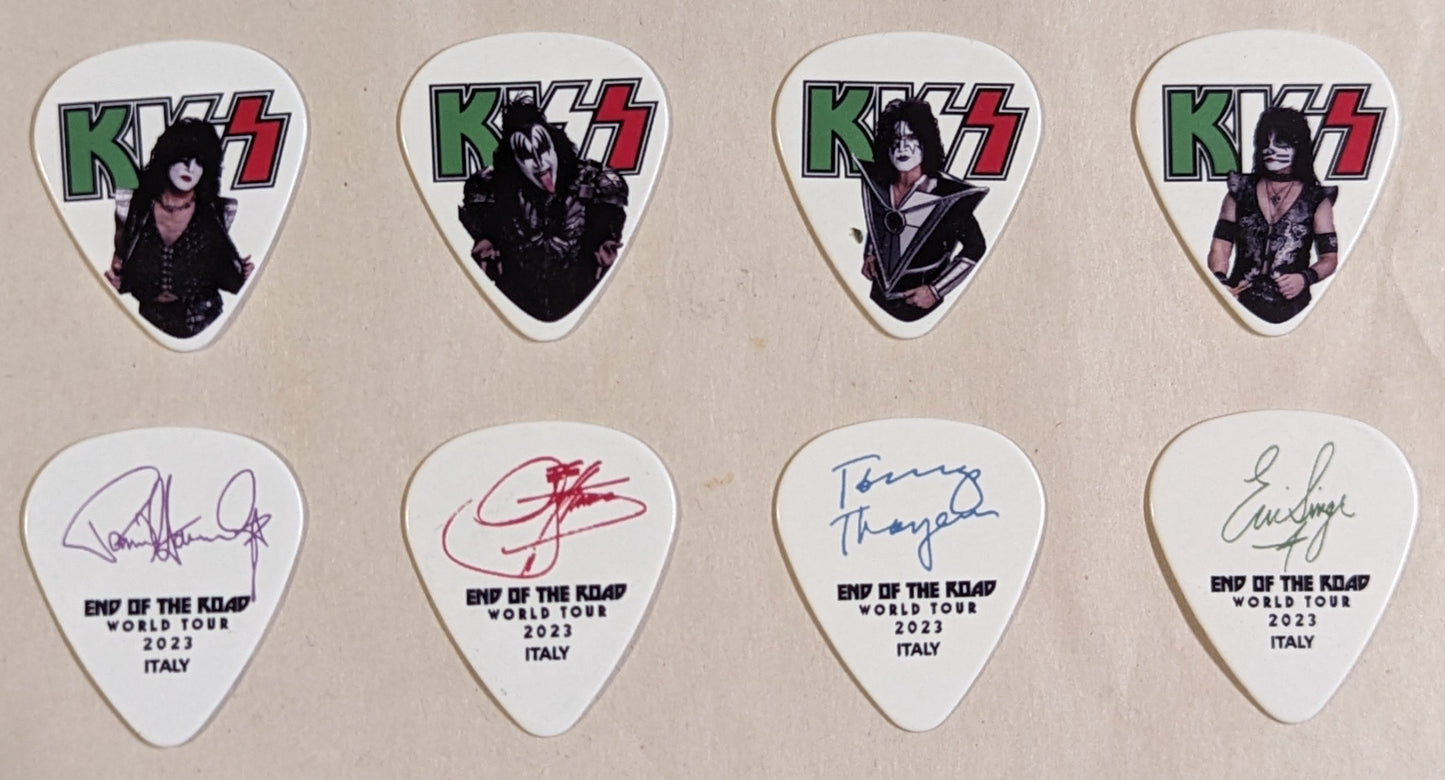 KISS 2023 End of the Road ITALY Flag Guitar Picks
