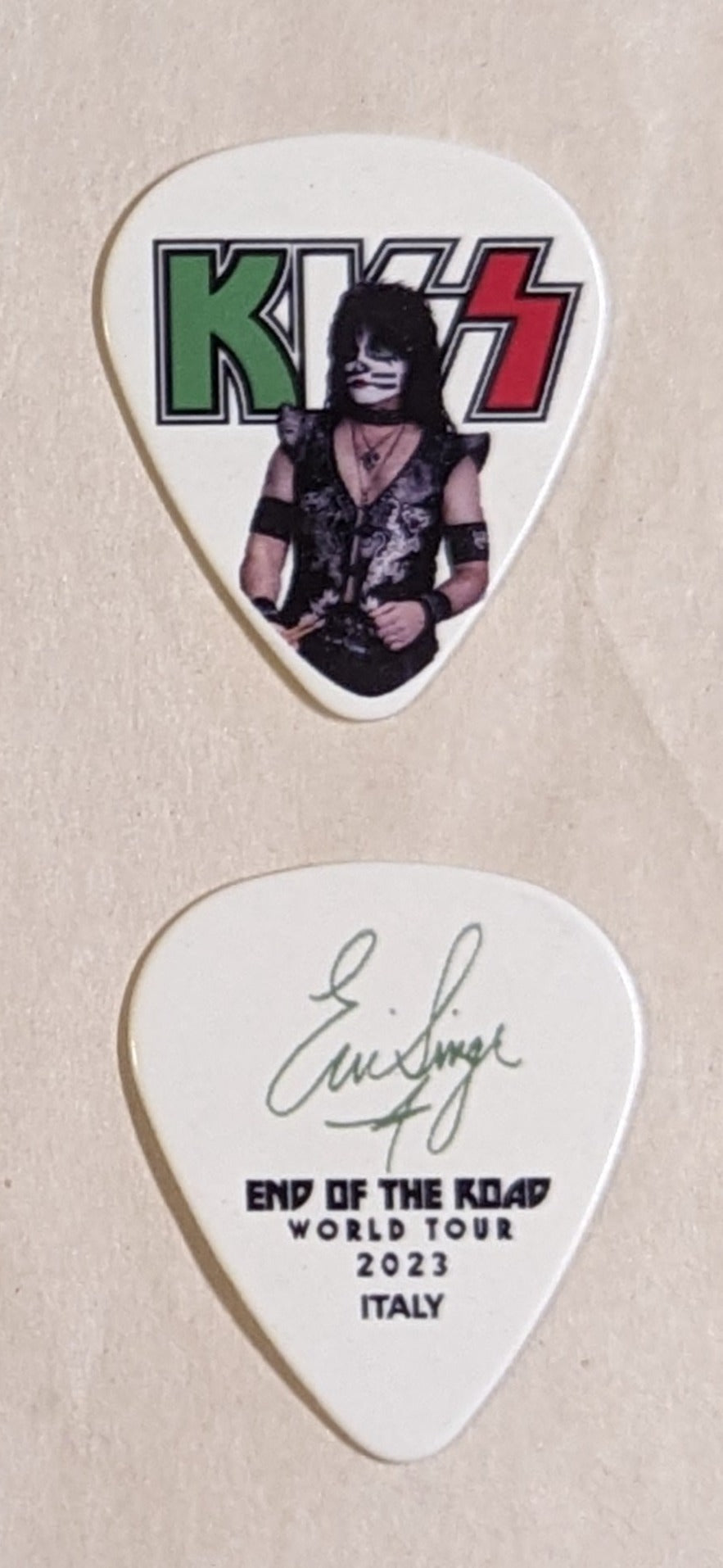 KISS 2023 End of the Road ITALY Flag Guitar Picks