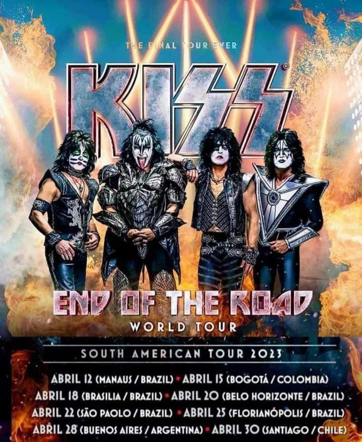 KISS 2023 End of the Road SOUTH AMERICA Paul Stanley Purple Prism Guitar Pick