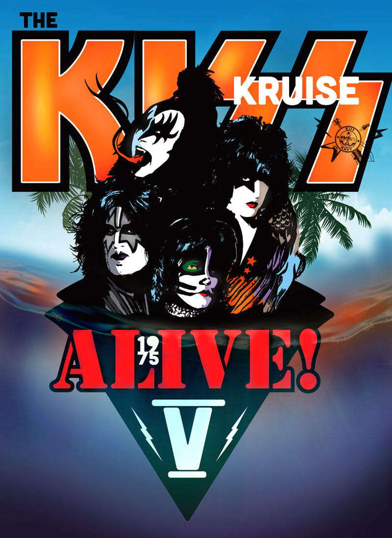 KISS Kruise V Black on Orange Night 1 10-31-2015 Halloween Guitar Picks