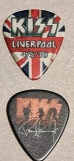KISS LIVERPOOL ENGLAND 4/5/2010 Sonic Boom Over Europe City Guitar Picks