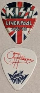 KISS LIVERPOOL ENGLAND 4/5/2010 Sonic Boom Over Europe City Guitar Picks