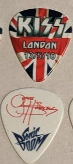 KISS LONDON ENGLAND 13/5/2010 Sonic Boom Over Europe City Guitar Picks