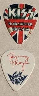 KISS MANCHESTER ENGLAND 10/5/2010 Sonic Boom Over Europe City Guitar Picks