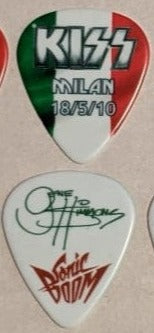 KISS MILAN ITALY 18/5/2010 Sonic Boom Over Europe City Guitar Picks