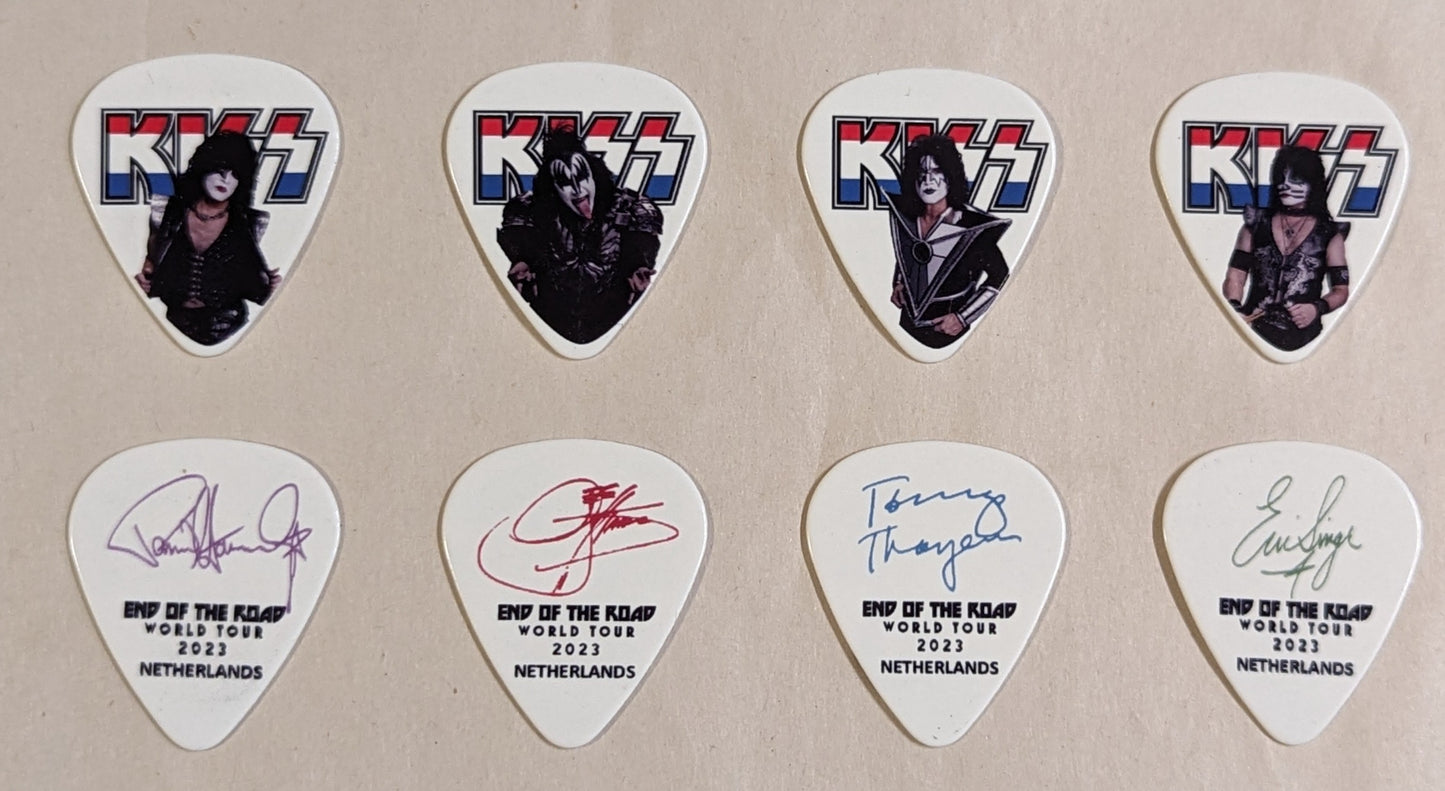 KISS 2023 End of the Road NETHERLANDS Flag Guitar Picks