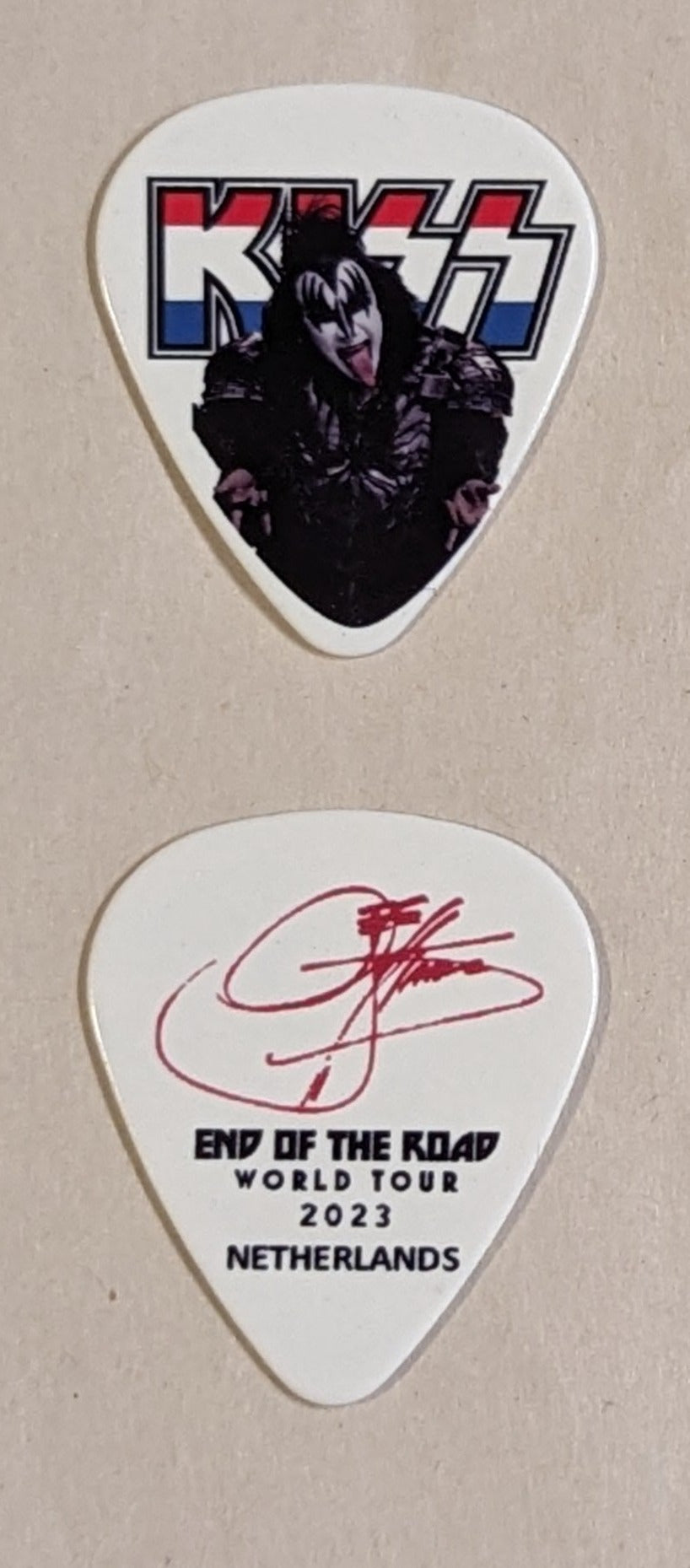 KISS 2023 End of the Road NETHERLANDS Flag Guitar Picks