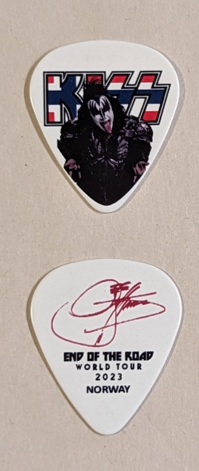 KISS 2023 End of the Road NORWAY Flag Guitar Picks
