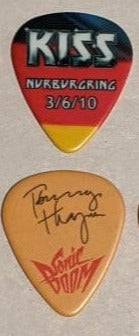 KISS NURBURGRING GERMANY 3/6/2010 Sonic Boom Over Europe City Guitar Picks
