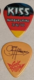 KISS NURBURGRING GERMANY 3/6/2010 Sonic Boom Over Europe City Guitar Picks