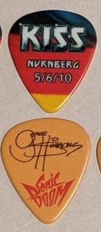 KISS NURNBERG GERMANY 5/6/2010 Sonic Boom Over Europe City Guitar Picks