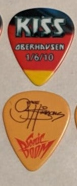 KISS OBERHAUSEN GERMANY 1/6/2010 Sonic Boom Over Europe City Guitar Picks