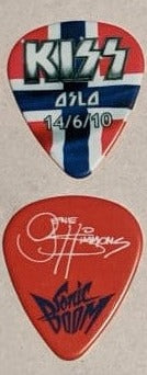 KISS OSLO NORWAY 14/6/2010 Sonic Boom Over Europe City Guitar Picks