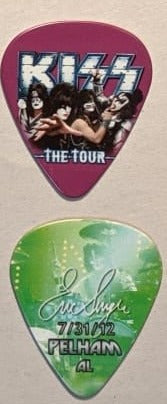 KISS 2012 The Tour PELHAM 7-31-12 City Guitar Picks
