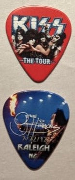 KISS 2012 The Tour RALEIGH 7-22-12 City Guitar Picks