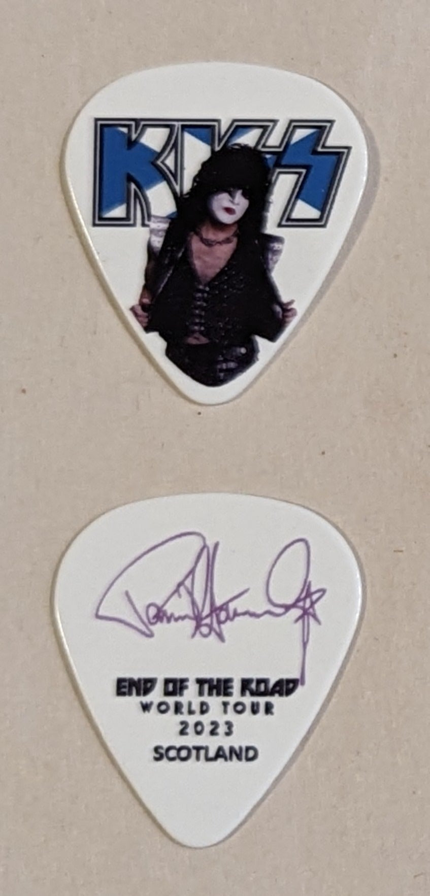 KISS 2023 End of the Road SCOTLAND Flag Guitar Picks